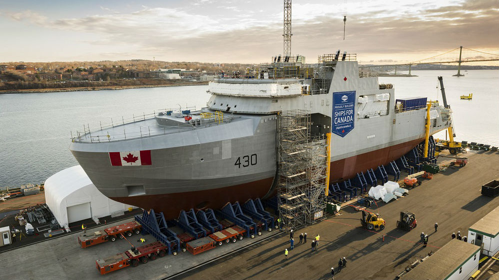 Canada's First Arctic and Offshore Patrol Ship Assembled